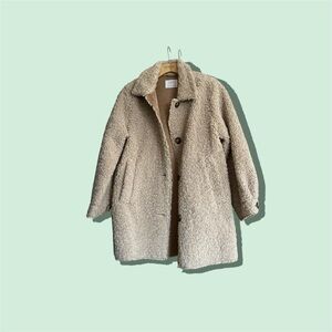 Cozy Tan Sherpa Coat